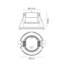 Zenith 4W, Triac Dimmable 4CCT LED Fire Rated Downlight, Chrome