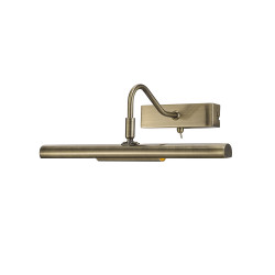 Abacus 35cm 8W Replaceable LED Dimmable Wall/Picture Light Switched 4000K Antique Brass