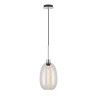 Lori 1.7m Single Pendant, 1 Light Adjustable E27, Polished Chrome/Clear Slim Curved Trapezium Shades