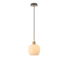 Lori 1.7m Single Pendant, 1 Light Adjustable E27, Antique Gold/Opal Wine Shades