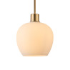 Lori 1.7m Single Pendant, 1 Light Adjustable E27, Antique Gold/Opal Wine Shades