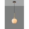 Lori 1.7m Single Pendant, 1 Light Adjustable E27, Antique Gold/Opal Wine Shades