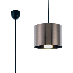 Dako Black Pendant 1 Light E27 With 200 x 150mm Me