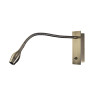 Winslow 3W LED Oval Head Wall Lamp With Flexible Arm Antique Brass