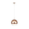 Miranda 25cm Ball Pendant 1 Light E27 Copper Suspension With Copper Mirrored/Clear Glass Globe