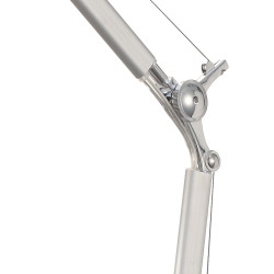 Karis Adjustable Switched Wall Light 1 Light E27 Silver/Polished Chrome c/w Cream Pearl Shade