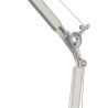 Karis Adjustable Switched Wall Light 1 Light E27 Silver/Polished Chrome c/w Cream Pearl Shade