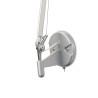 Karis Adjustable Switched Wall Light 1 Light E27 Silver/Polished Chrome c/w Cream Pearl Shade