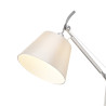 Karis Adjustable Switched Wall Light 1 Light E27 Silver/Polished Chrome c/w Cream Pearl Shade