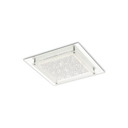 Gina Flush Ceiling, 360mm Square, 18W 1440lm LED 4000K Polished Chrome/Crystal
