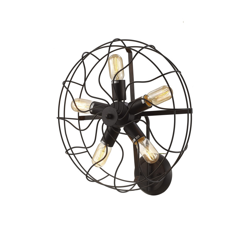 Claudia Wall Lamp 5 Light E27 Black