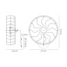 Claudia Wall Lamp 5 Light E27 Black