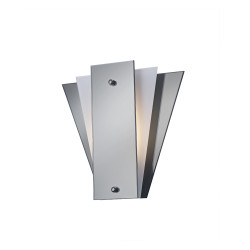 Atlantis 250 x 260mm Wall Lamp, 1 Light E27 Smoked Mirror/Frosted