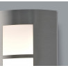 Allegra Flush Wall Lamp With Square Grid Cover, 14W LED IP44, Ext/Interior, 4000K, Stainless Steel/Frosted PC Diffuser