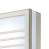 Aldo Square Flush Ceiling/Wall Lamp 2.4W LED IP44 Exterior Louvre Design Stainless Steel/Opal