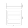 Aldo Square Flush Ceiling/Wall Lamp 2.4W LED IP44 Exterior Louvre Design Stainless Steel/Opal
