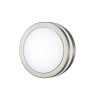 Aldo Round Flush Ceiling/Wall Lamp 2.4W LED 4000K IP44 Exterior Plain Design Stainless Steel/Opal