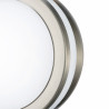 Aldo Round Flush Ceiling/Wall Lamp 2.4W LED 4000K IP44 Exterior Plain Design Stainless Steel/Opal