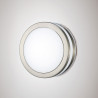 Aldo Round Flush Ceiling/Wall Lamp 2.4W LED 4000K IP44 Exterior Plain Design Stainless Steel/Opal