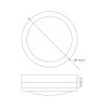 Aldo Round Flush Ceiling/Wall Lamp 2.4W LED 4000K IP44 Exterior Plain Design Stainless Steel/Opal
