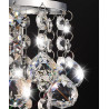 Acton Wall Lamp 1 Light E14 Switched Polished Chrome/Sphere Crystal