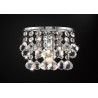 Acton Wall Lamp 1 Light E14 Switched Polished Chrome/Sphere Crystal