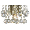 Acton Wall Lamp 1 Light E14 Switched Antique Brass/Sphere Crystal