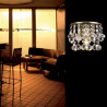Acton Wall Lamp 1 Light E14 Switched Antique Brass/Sphere Crystal