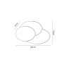 Kiania Wall Light Oval, 12W LED 3000K, Sand White, 490lm
