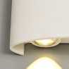 Leoni Up & Downward Lighting Wall Light, 6W LED 3000K, Sand White, 500lm, IP54