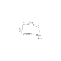 Leoni Up & Downward Lighting Wall Light, 6W LED 3000K, Sand White, 500lm, IP54