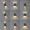 Ottawa Up & Downward Lighting Wall Light 2x3W LED 3000K, Anthracite, 410lm, IP54