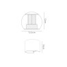 Ottawa Up & Downward Lighting Wall Light 2x3W LED 3000K, Anthracite, 410lm, IP54