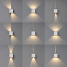 Delia Up & Downward Lighting Wall Light 2x3W LED 3000K Sand White, 410lm, IP54