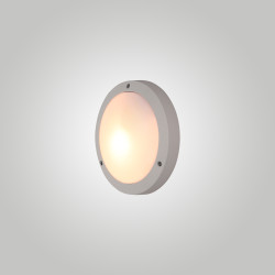Daru Plain Bulkhead Wall Lamp, 1 Light E27, Sand White, IP54