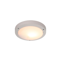 Daru Plain Bulkhead Wall Lamp, 1 Light E27, Sand White, IP54