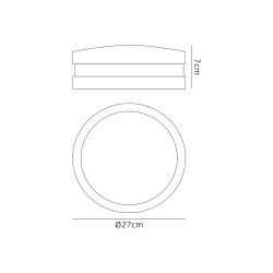 Daru Plain Bulkhead Wall Lamp, 1 Light E27, Sand White, IP54