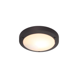 Daru Plain Bulkhead Wall Lamp, 1 Light E27, Anthracite, IP54