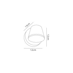 Oahu Wall Light 12W LED 3000K, Anthracite, 590lm, IP54