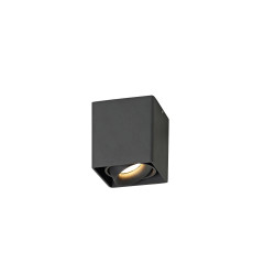 Stom Adjustable Rectangular Spotlight, 1 Light GU10, Sand Black