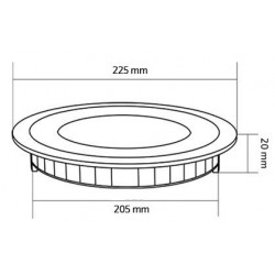 TP-00.01.118 Round 18W UltraSlim LED Panel