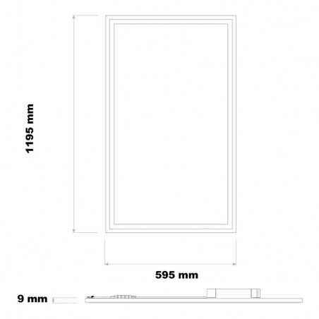 PL-120.060.072.21 63W 120x60cm Slim LED Panel White Frame - LIFUD
