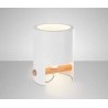 Buy Mantra Iluminacion Cube Table Lamp Tall White Metal/Wood 5593