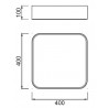 Buy Mantra Iluminacion Cumbuco Flush 40cm Square LED White/ Acrylic 5502