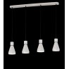 Buy Mantra Iluminacion Kos Linear Pendant Lamp 4 Lights 4 x E27 White/ Black 5840