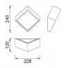 Buy Mantra Iluminacion Mini Wall Light Square 5481 5483