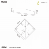 Buy Mantra Iluminacion Mini Ceiling 60cm Square, 8 x E27 White 6160