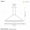 Buy Mantra Iluminacion Sahara XL Pendant Lamp 42W LED 3000K, 3400lm, Dimmable Silver/Frosted Acrylic/Polished Chrome, 3yrs Warra