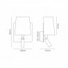 Buy Mantra Iluminacion Bahia Wall Lamp With 1 Light E27 + Reading Light 3W LED  5232 5230