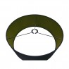 Buy 50 cm Cylinder Fabric Lampshade Midnight Black/Green Olive